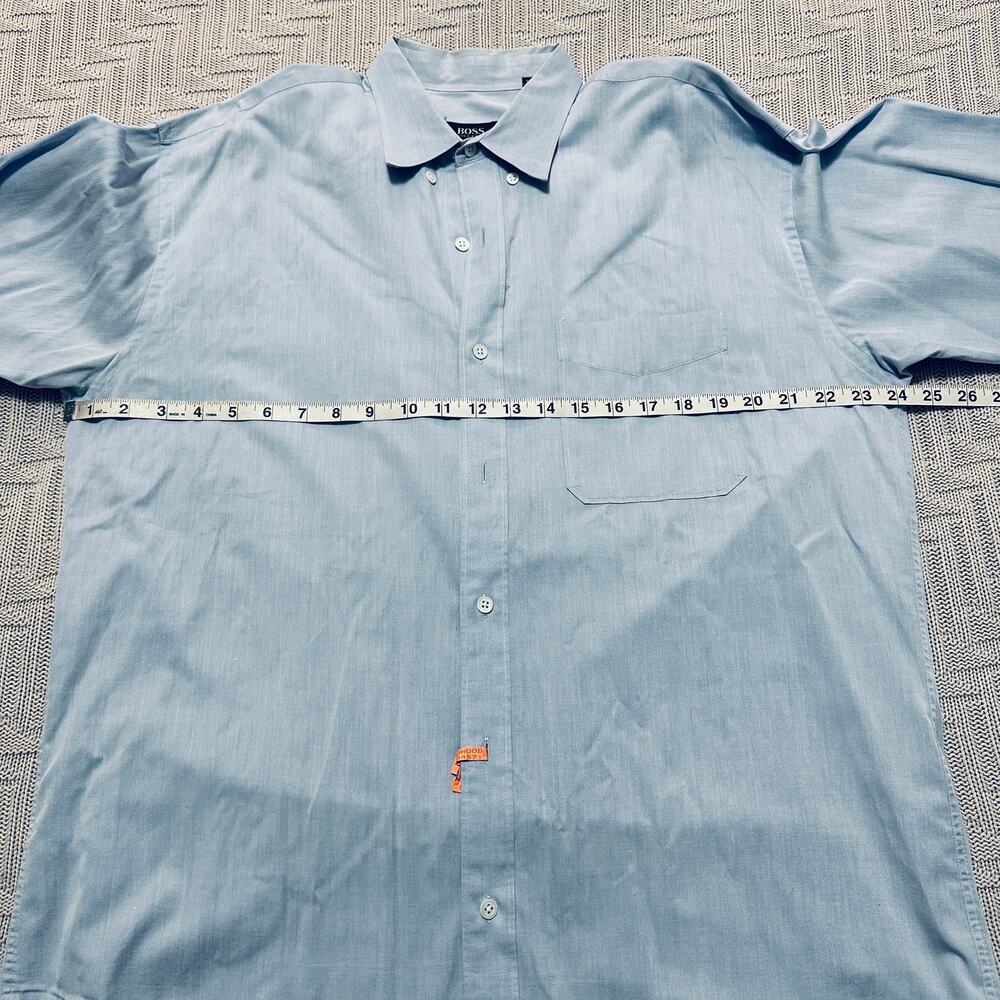 Hugo Boss Solid Blue Button Down - image 6